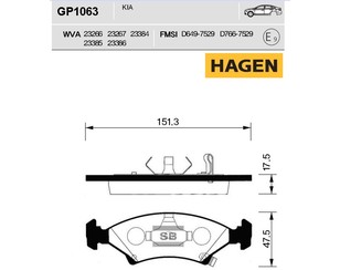 Колодки тормозные передние к-кт для Ford Escort/Orion 1986-1990 новый