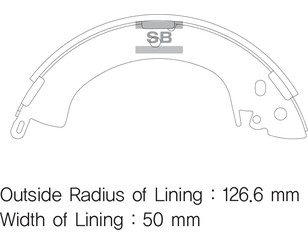 Колодки барабанные к-кт для Mitsubishi L200 (K0,K3) 1986-1996 новый