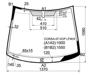 Стекло лобовое (ветровое) для Opel Corsa D 2006-2015 новый