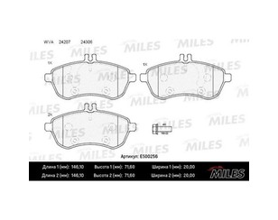 Колодки тормозные передние к-кт для Mercedes Benz W204 2007-2015 новый