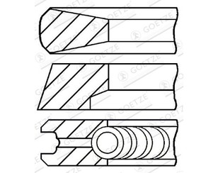Кольца поршневые к-кт на 1 цилиндр для Mercedes Benz Truck Atego II 2004> новый