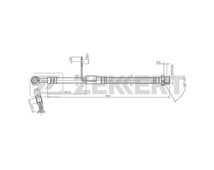 Шланг тормозной передний правый для Hyundai Accent II (+TAGAZ) 2000-2012 новый