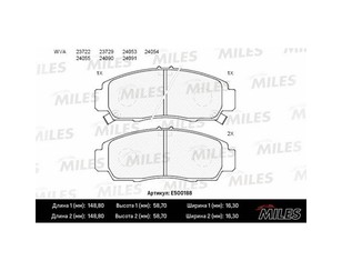 Колодки тормозные передние к-кт для Honda Stream 2001-2005 новый