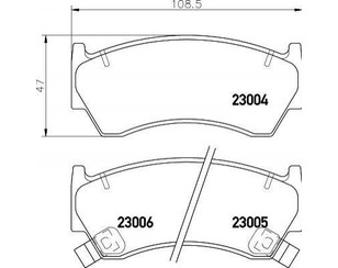 Колодки тормозные передние к-кт для Nissan Almera N15 1995-2000 новый