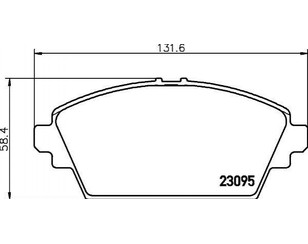 Колодки тормозные передние к-кт для Honda Accord VI 1998-2002 новый