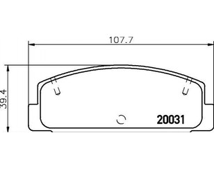 Колодки тормозные задние дисковые к-кт для Mazda 626 (GF) 1997-2002 новый