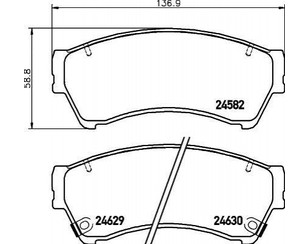 Колодки тормозные передние к-кт для Mazda Mazda 6 (GH) 2007-2013 новый