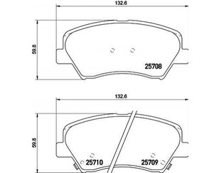 Колодки тормозные передние к-кт для Hyundai i30 2012-2017 новый