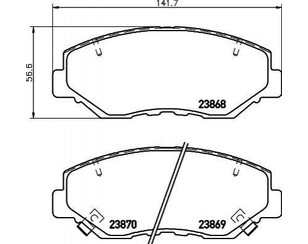 Колодки тормозные передние к-кт для Honda Accord Coupe USA 2003-2008 новый