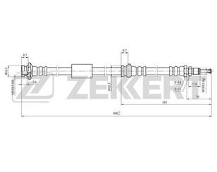 Шланг тормозной для Nissan CabStar 2008-2011 новый