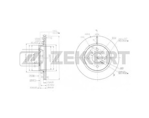 Диск тормозной передний вентилируемый для Chery Kimo (S12) 2007-2013 новый