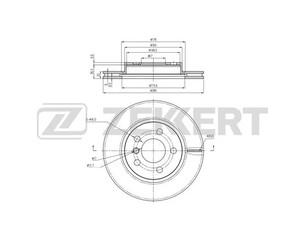 Диск тормозной передний вентилируемый для BMW i3 (I01) 2013> новый