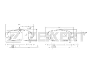 Колодки тормозные передние к-кт для Citroen C8 2002-2014 новый