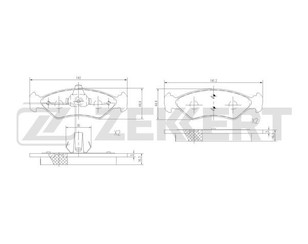 Колодки тормозные передние к-кт для Mazda 121 (ZQ) 1996-2002 новый