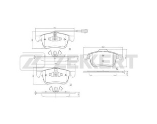 Колодки тормозные передние к-кт для Fiat Doblo Nuovo 2010> новый