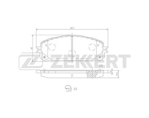 Колодки тормозные передние к-кт для Jeep Cherokee (KL) 2013> новый
