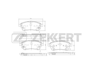 Колодки тормозные передние к-кт для Cadillac SRX 2009-2016 новый