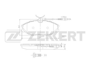 Колодки тормозные передние к-кт для Citroen ZX 1991-1997 новый