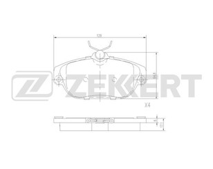 Колодки тормозные передние к-кт для Volvo S90 1997-1998 новый