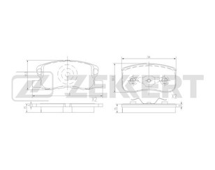 Колодки тормозные передние к-кт для Mitsubishi Colt (Z3) 2003-2012 новый