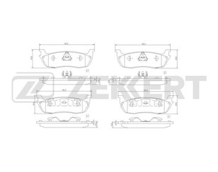 Колодки тормозные задние дисковые к-кт для Ford America Lincoln Navigator 1997-2003 новый