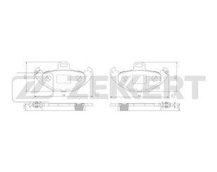 Колодки тормозные задние дисковые к-кт для Renault Laguna 1998-2001 новый