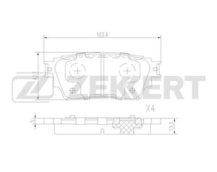 Колодки тормозные задние дисковые к-кт для Mitsubishi Outlander (GF) 2012> новый