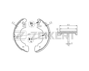 Колодки барабанные к-кт для Ford Transit 1991-1994 новый