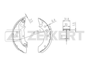 Колодки барабанные к-кт для Ford KA 1996-2008 новый