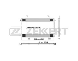 Радиатор кондиционера (конденсер) для Suzuki SX4 2006-2013 новый