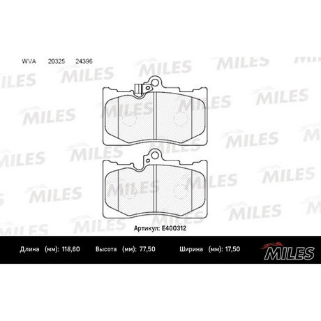 MILES Колодки передние Lexus GS350, GS430, GS450h, IS350 = >05