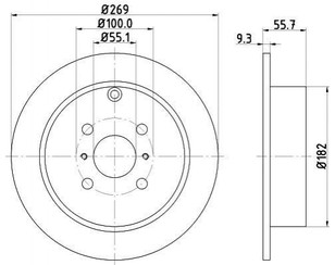 Диск тормозной задний для BYD F3 2006-2013 новый