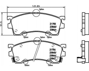 Колодки тормозные передние к-кт для Mazda Premacy (CP) 1999-2004 новый