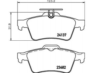 Колодки тормозные задние дисковые к-кт для Ford C-MAX 2003-2010 новый