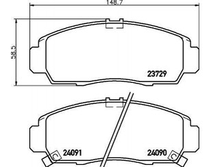 Колодки тормозные передние к-кт для Honda Civic 4D 2006-2012 новый