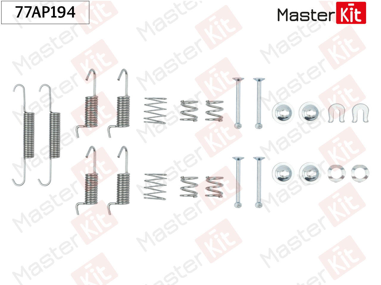 Установочный к-кт колодок ручного тормоза
