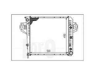 Радиатор основной для Jeep Cherokee (KK) 2007-2012 новый