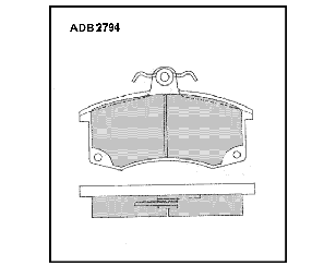 Колодки тормозные передние к-кт для VAZ 2115 1997-2012 новый
