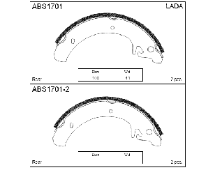 Колодки барабанные к-кт для VAZ 2115 1997-2012 новый