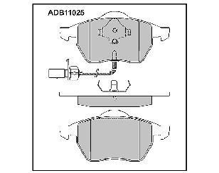 Колодки тормозные передние к-кт для Audi A6 [C5] 1997-2004 новый