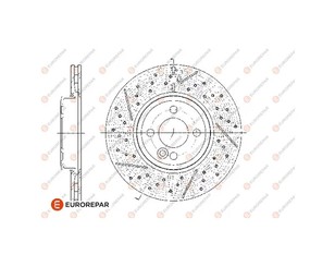 Диск тормозной передний к-кт для Mini R50 2000-2007 новый