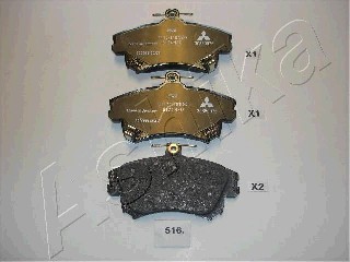 ASHIKA Колодки тормозные передние MITSUBISHI carisma 00--