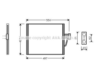 Радиатор кондиционера (конденсер) для BMW Z8 E52 2000-2003 новый
