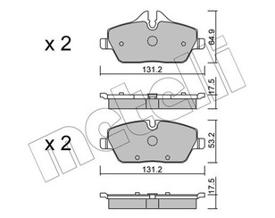 Колодки тормозные передние к-кт для Mini Coupe R58 2011-2015 новый
