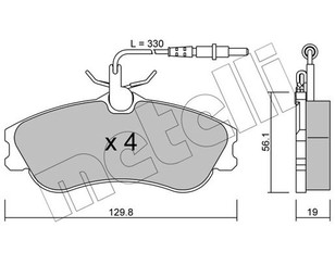 Колодки тормозные передние к-кт для Citroen Xsara 1997-2000 новый