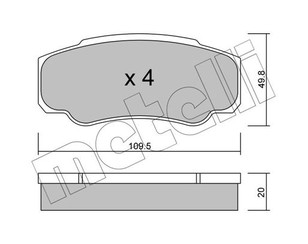 Колодки тормозные задние дисковые к-кт для Citroen Jumper 244 2002-2006 новый