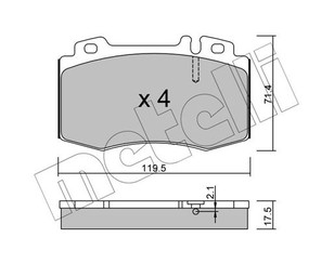 Колодки тормозные передние к-кт для Mercedes Benz W221 2005-2013 новый