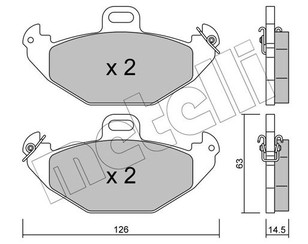 Колодки тормозные задние дисковые к-кт для Renault Laguna 1998-2001 новый