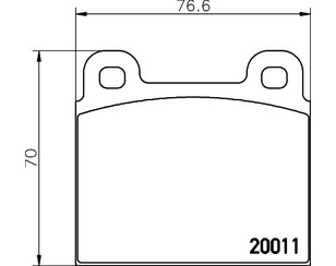 Колодки тормозные передние к-кт для Porsche 911 1963-1990 новый