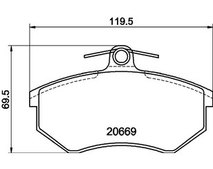 Колодки тормозные передние к-кт для Audi A4 [B5] 1994-2001 новый